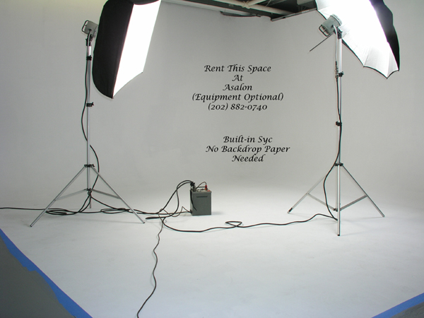 A 450square foot photo studio is available for hourly rental at the ASalon 